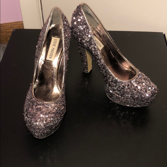 Steve Madden Sequin Platform Heels - Picture 1 of 2